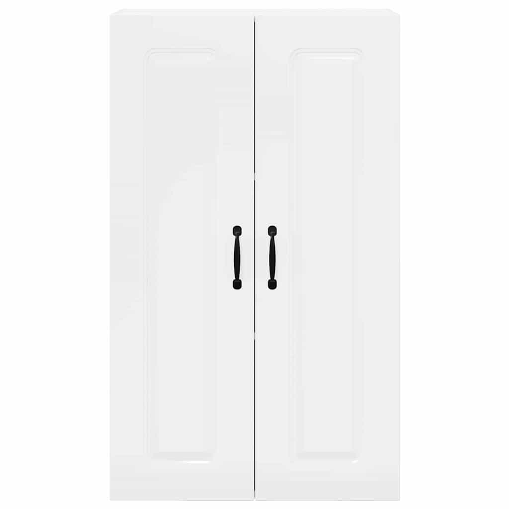 Kjøkken veggskap med hylle Høyglanset hvit 60 x 31 x 100 cm