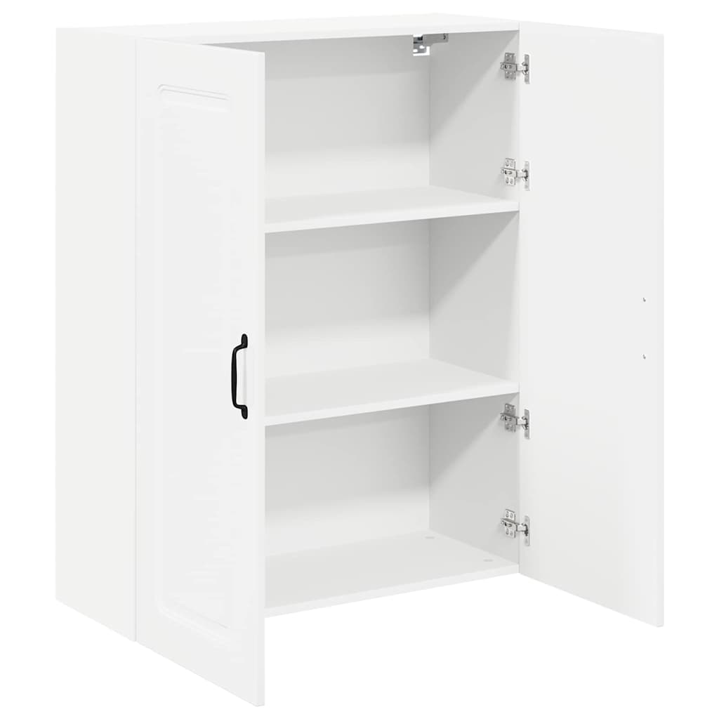 Kjøkken veggskap med hylle Høyglanset hvit 80 x 31 x 100 cm