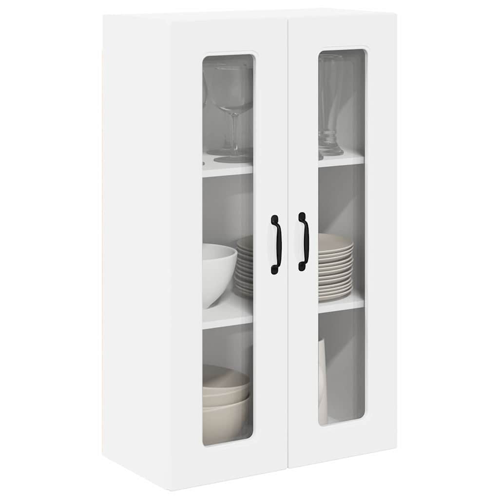 Kjøkken veggskap med hylle Høyglanset hvit 60 x 31 x 100 cm