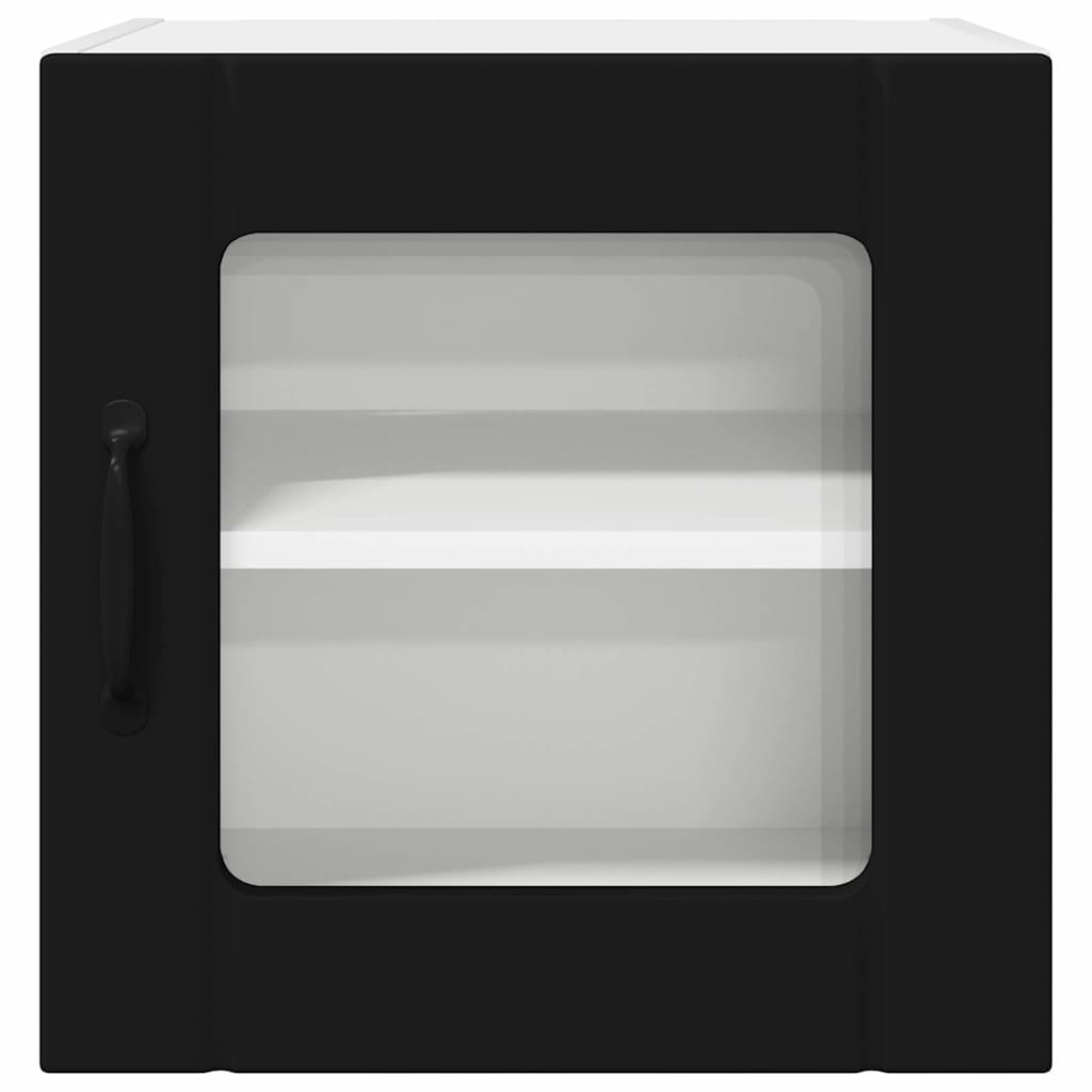 Kjøkken veggskap med hylle Svart 40 x 31 x 40 cm Konstruert tre