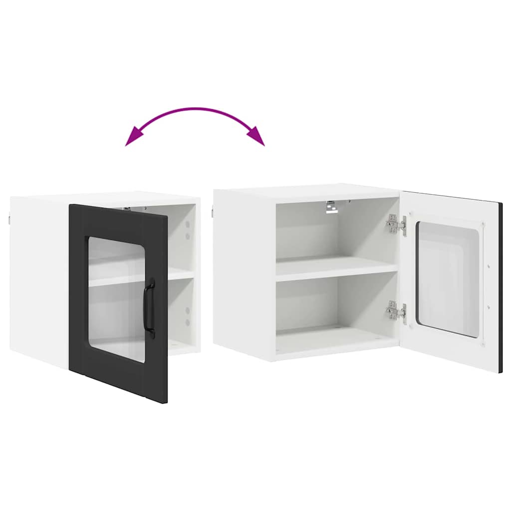 Vegghylle LUCCA Svart 40 x 31 x 40 cm Konstruert tre