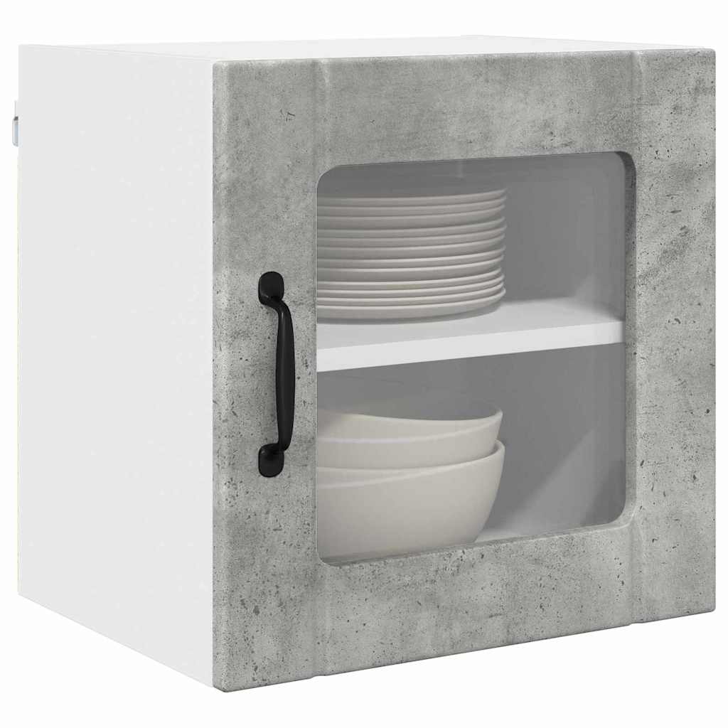 Vegghylle LUCCA Betonggrå 40 x 31 x 40 cm Konstruert tre