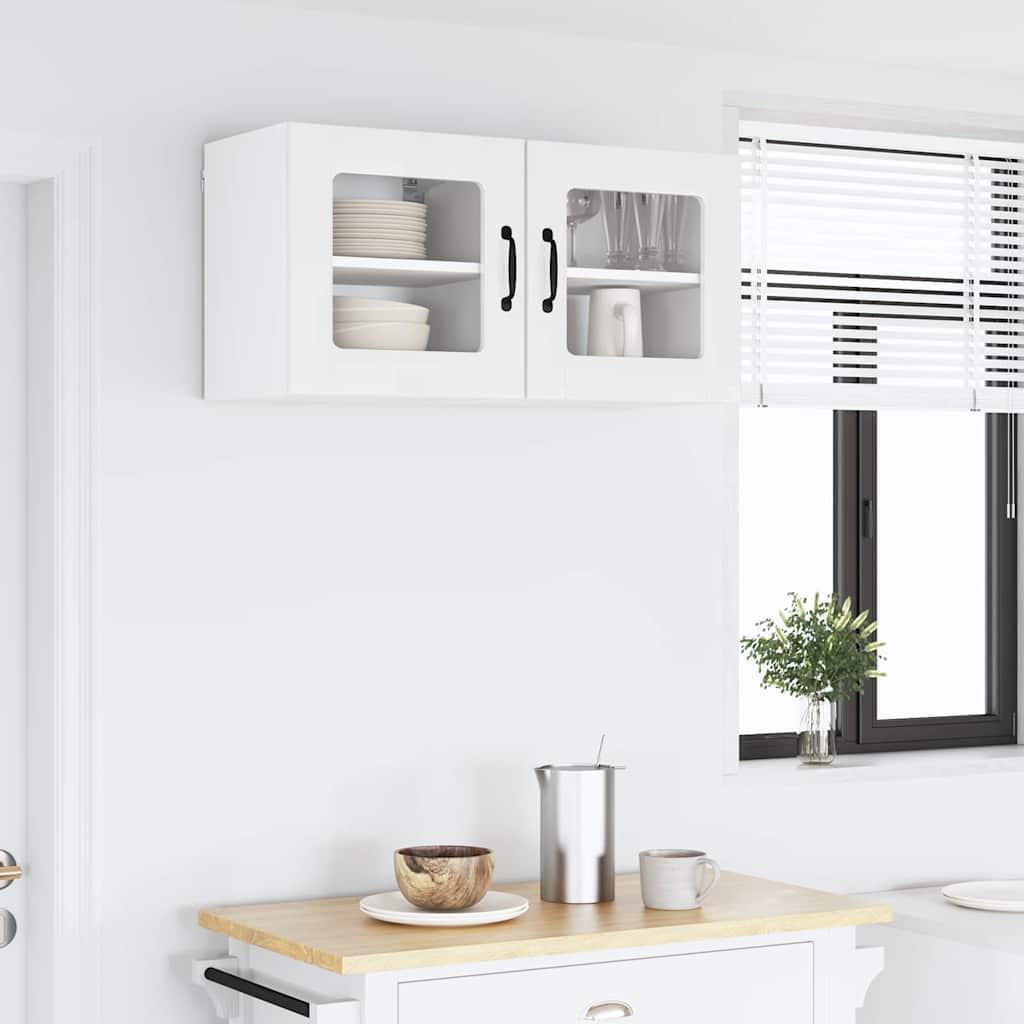 Oppvaskmaskin-panel Lucca 2 pcs Høgglans hvit 40 x 31 x 40 cm