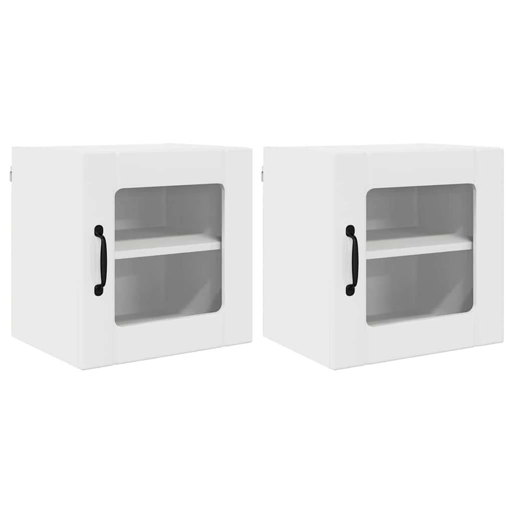 Oppvaskmaskin-panel Lucca 2 pcs Høgglans hvit 40 x 31 x 40 cm