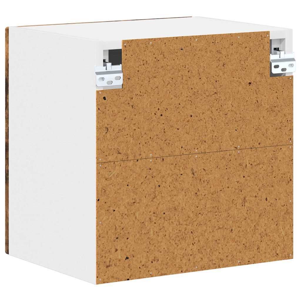 Vegghylle LUCCA 2 pcs Røkt Eik 40 x 31 x 40 cm Konstruert tre