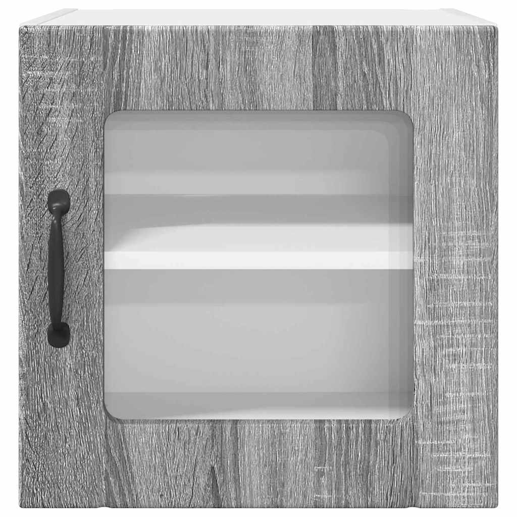 Kjøkken veggskap med hylle 2 pcs Grå Sonoma 40 x 31 x 40 cm