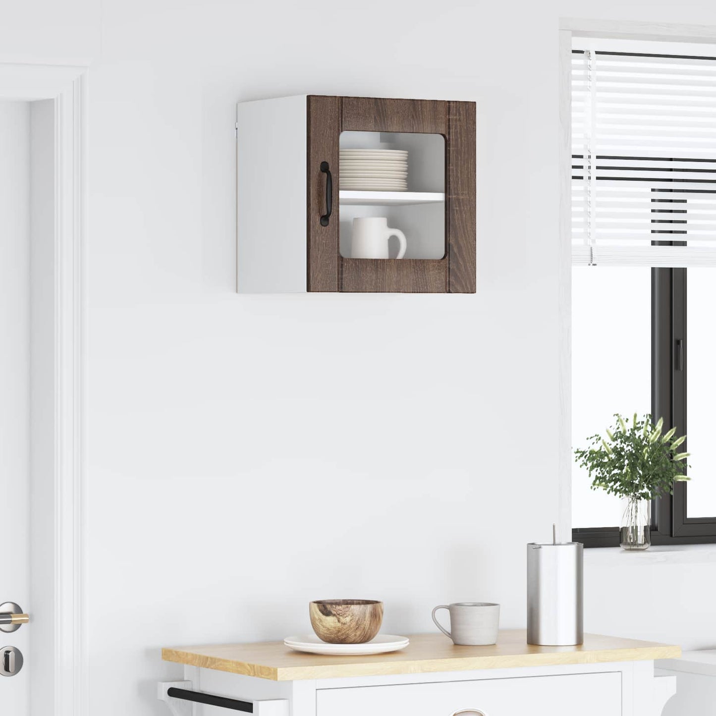 Vegghylle LUCCA Brun eik 40 x 31 x 40 cm Konstruert tre