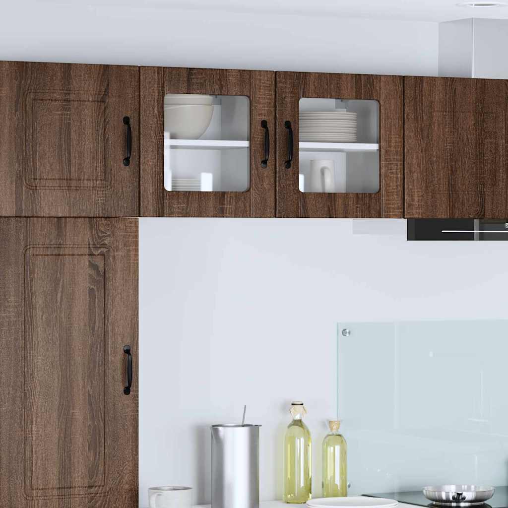 Vegghylle LUCCA 2 pcs Brun eik 40 x 31 x 40 cm Konstruert tre