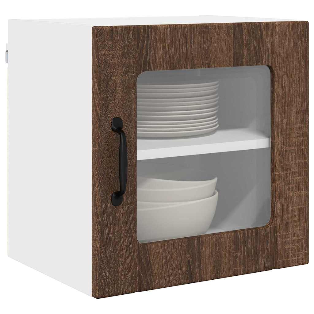 Vegghylle LUCCA 2 pcs Brun eik 40 x 31 x 40 cm Konstruert tre