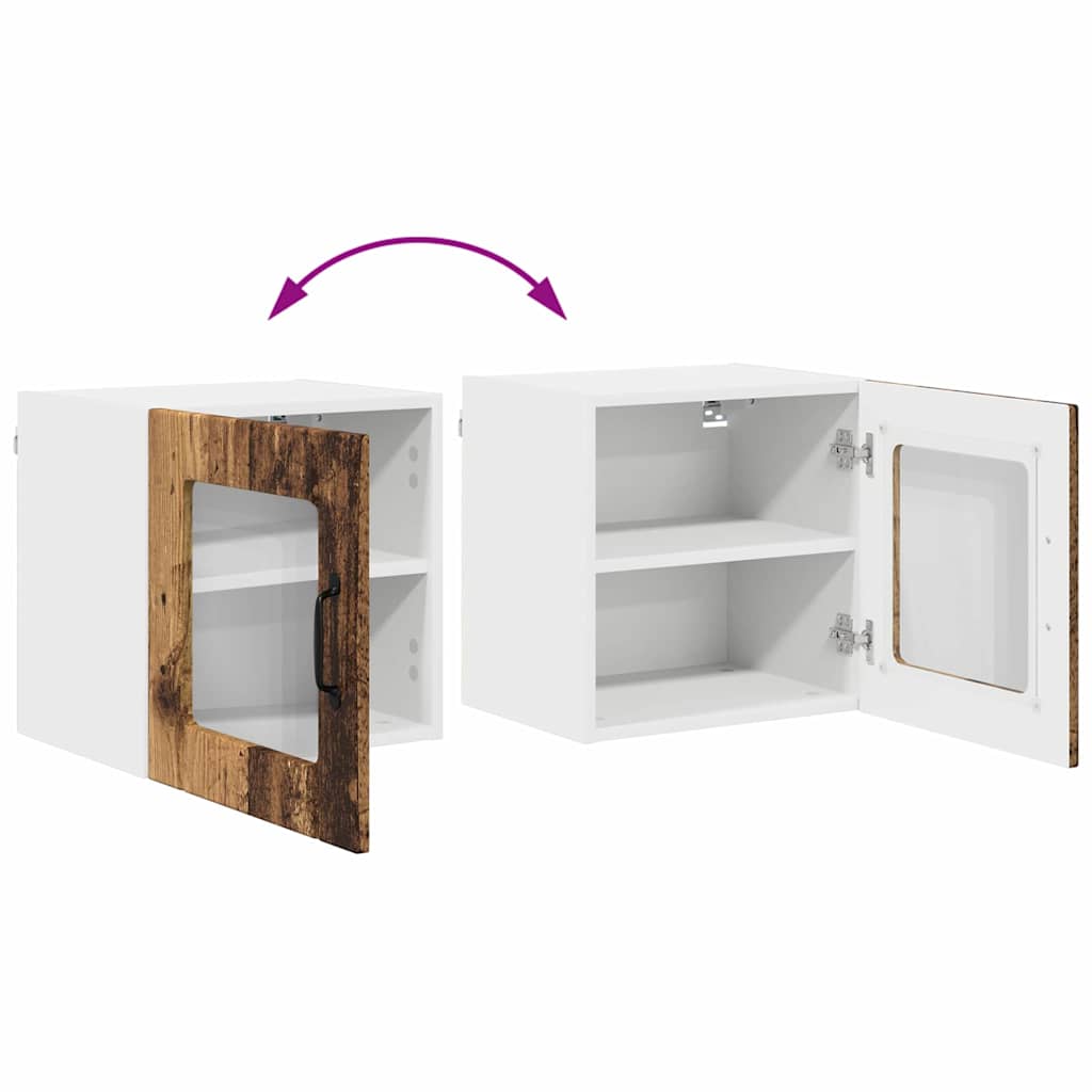 Vegghylle LUCCA Gammelt tre 40 x 31 x 40 cm Konstruert tre