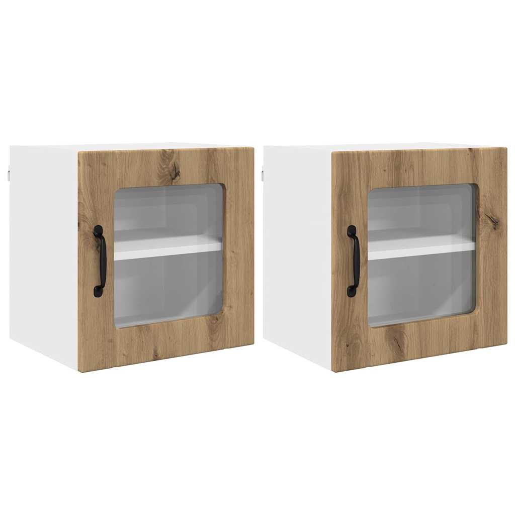 Vegghylle LUCCA 2 pcs Artisan eik 40 x 31 x 40 cm