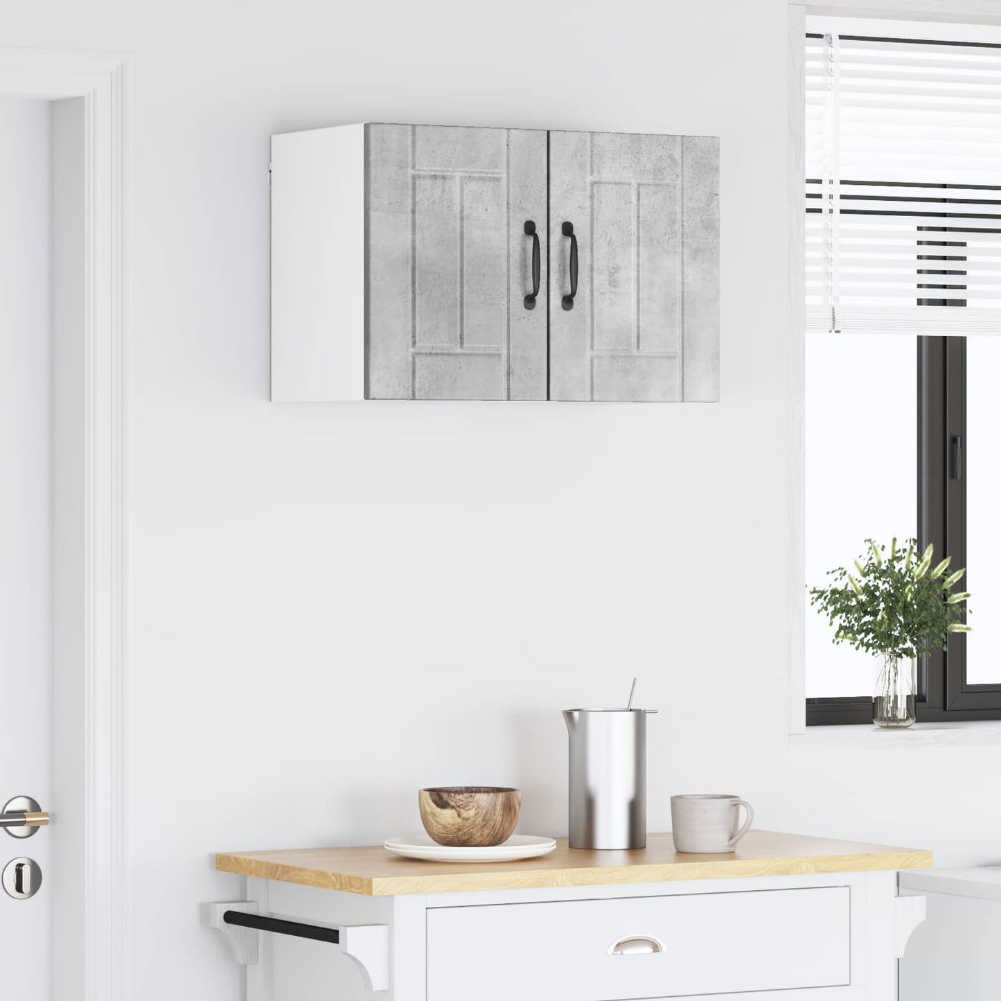 Veggskap LUCCA 2 pcs Betonggrå 30 x 31 x 40 cm Konstruert tre