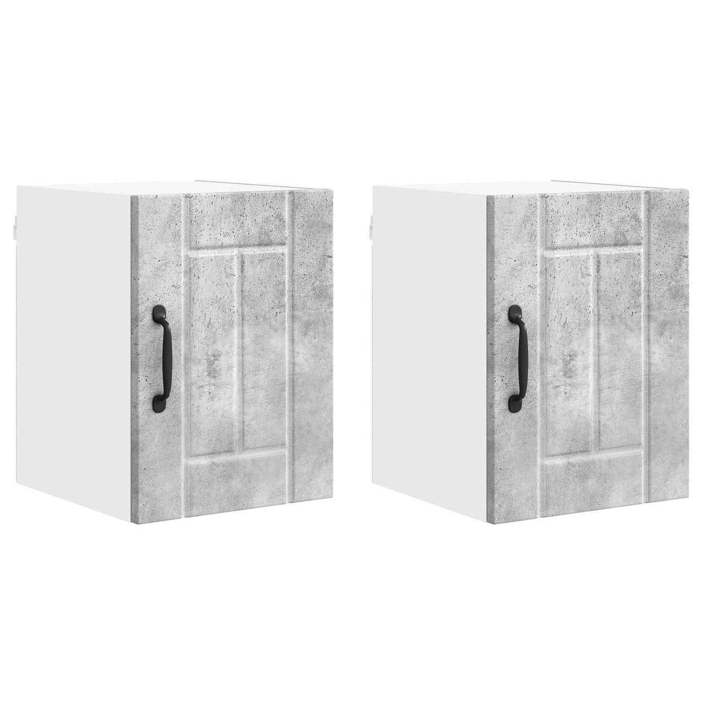 Veggskap LUCCA 2 pcs Betonggrå 30 x 31 x 40 cm Konstruert tre