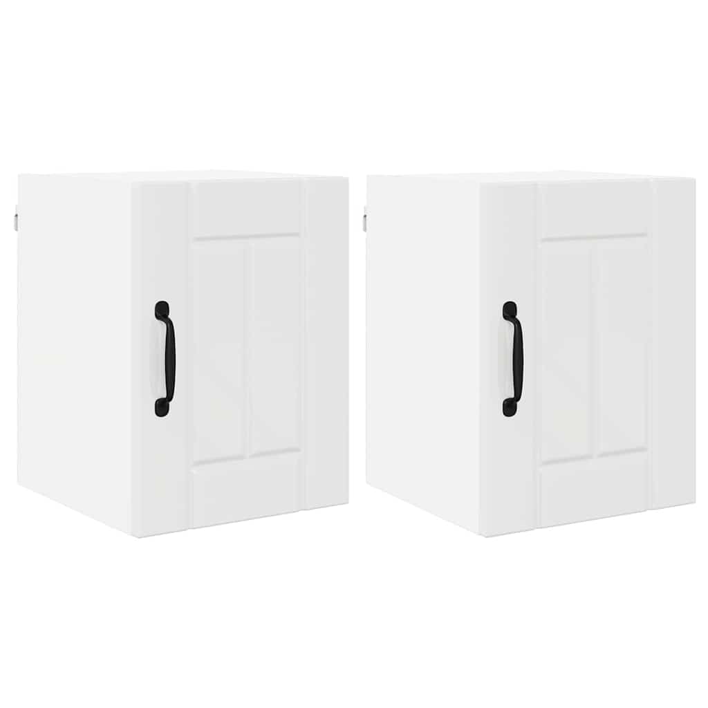 Veggskap LUCCA 2 pcs Høgglans hvit 30 x 31 x 40 cm