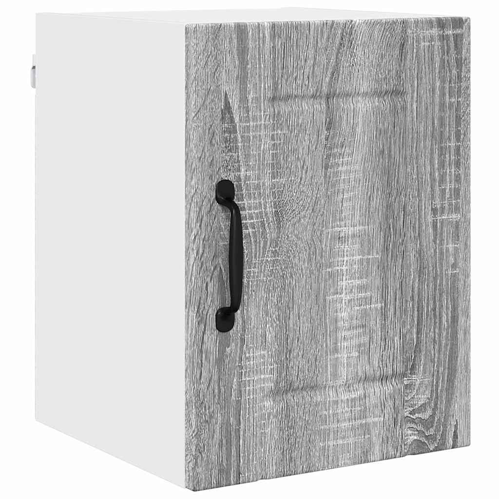 Kjøkken veggskap med hylle 2 pcs Grå Sonoma 30 x 31 x 40 cm