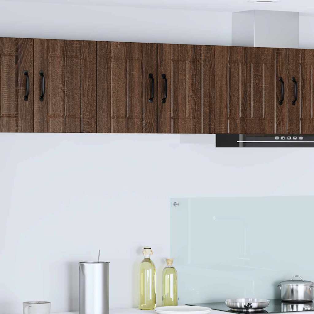 Veggskap LUCCA 2 pcs Brun eik 30 x 31 x 40 cm Konstruert tre