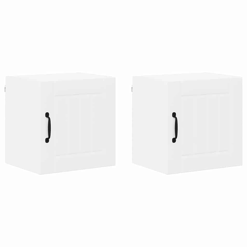 Veggskap LUCCA 2 pcs Hvit 40 x 31 x 40 cm Konstruert tre
