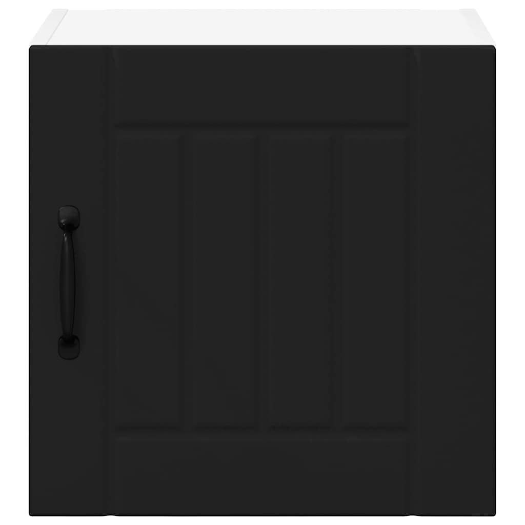 Kjøkken veggskap med hylle Svart 40 x 31 x 40 cm Konstruert tre