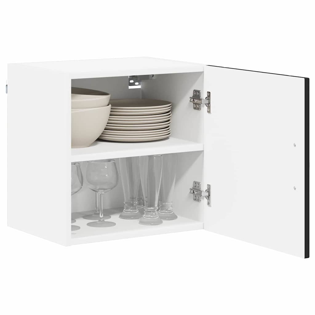 Kjøkken veggskap med hylle Svart 40 x 31 x 40 cm Konstruert tre