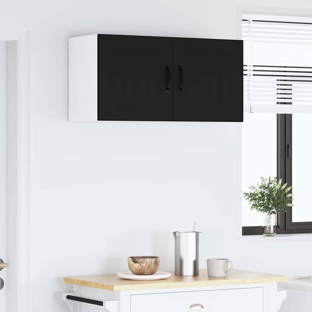 Veggskap LUCCA 2 pcs Svart 40 x 31 x 40 cm Konstruert tre