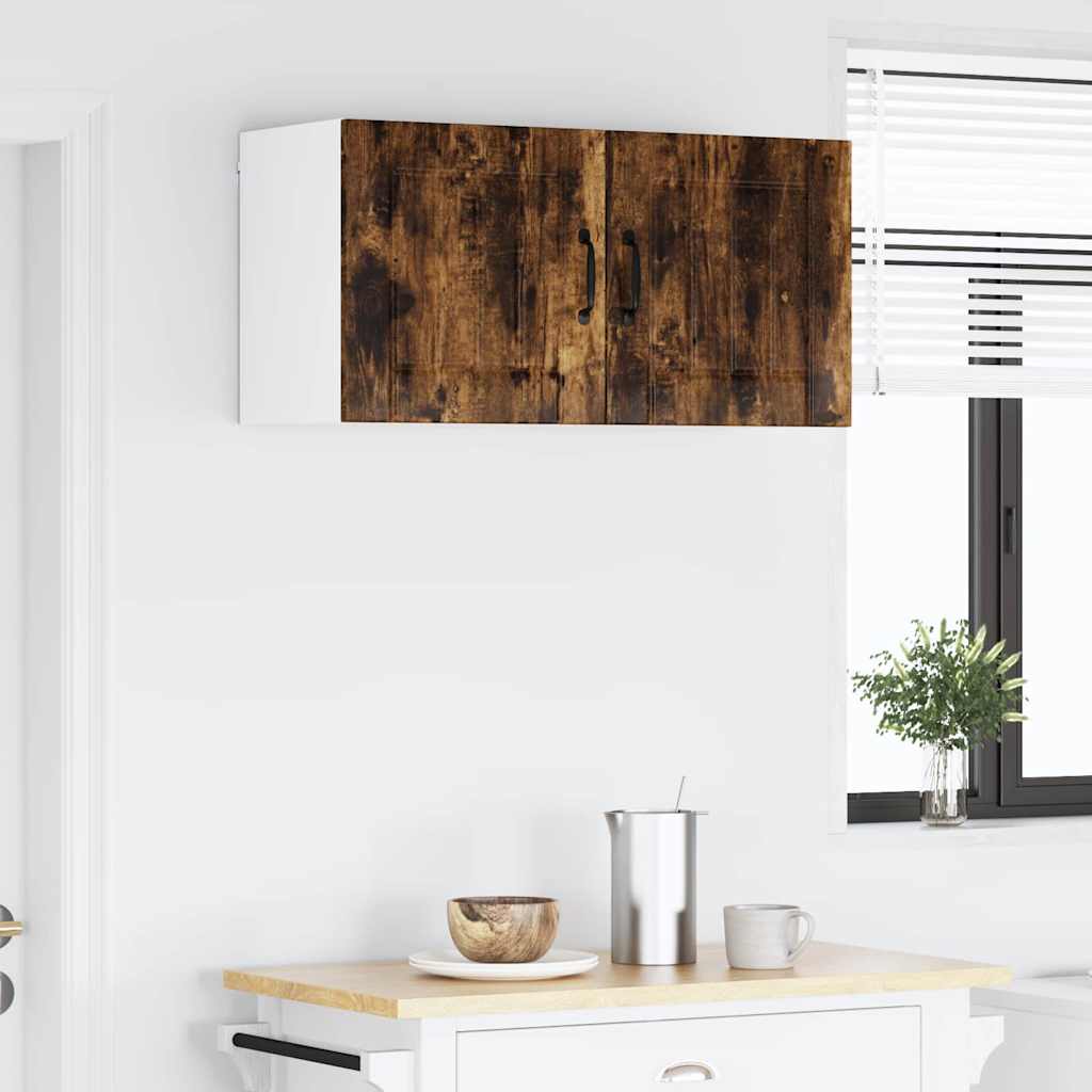 Veggskap LUCCA 2 pcs Røkt Eik 40 x 31 x 40 cm Konstruert tre