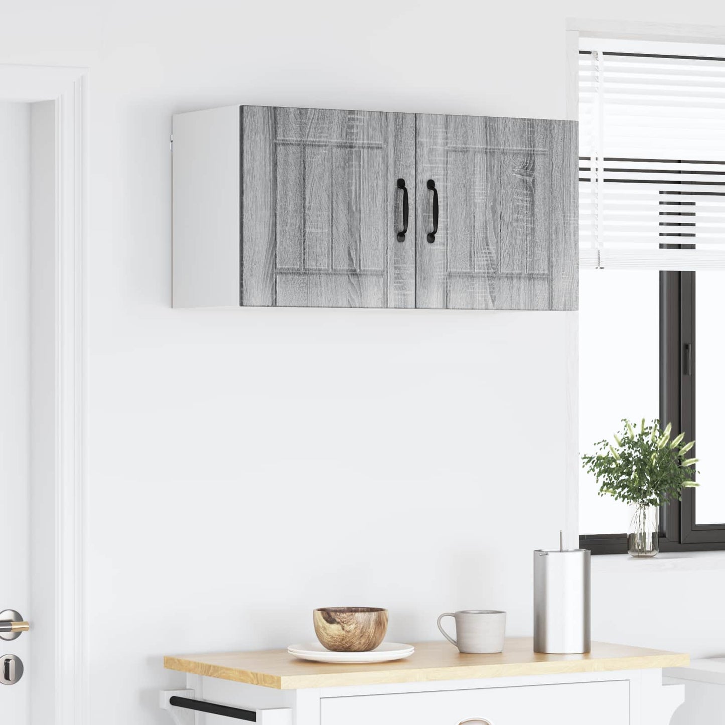 Veggskap LUCCA 2 pcs Grå sonoma 40 x 31 x 40 cm Konstruert tre