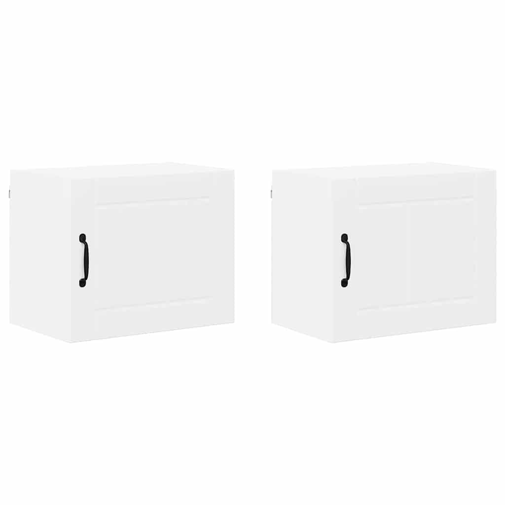 Veggskap LUCCA 2 pcs Hvit 50 x 31 x 40 cm Konstruert tre
