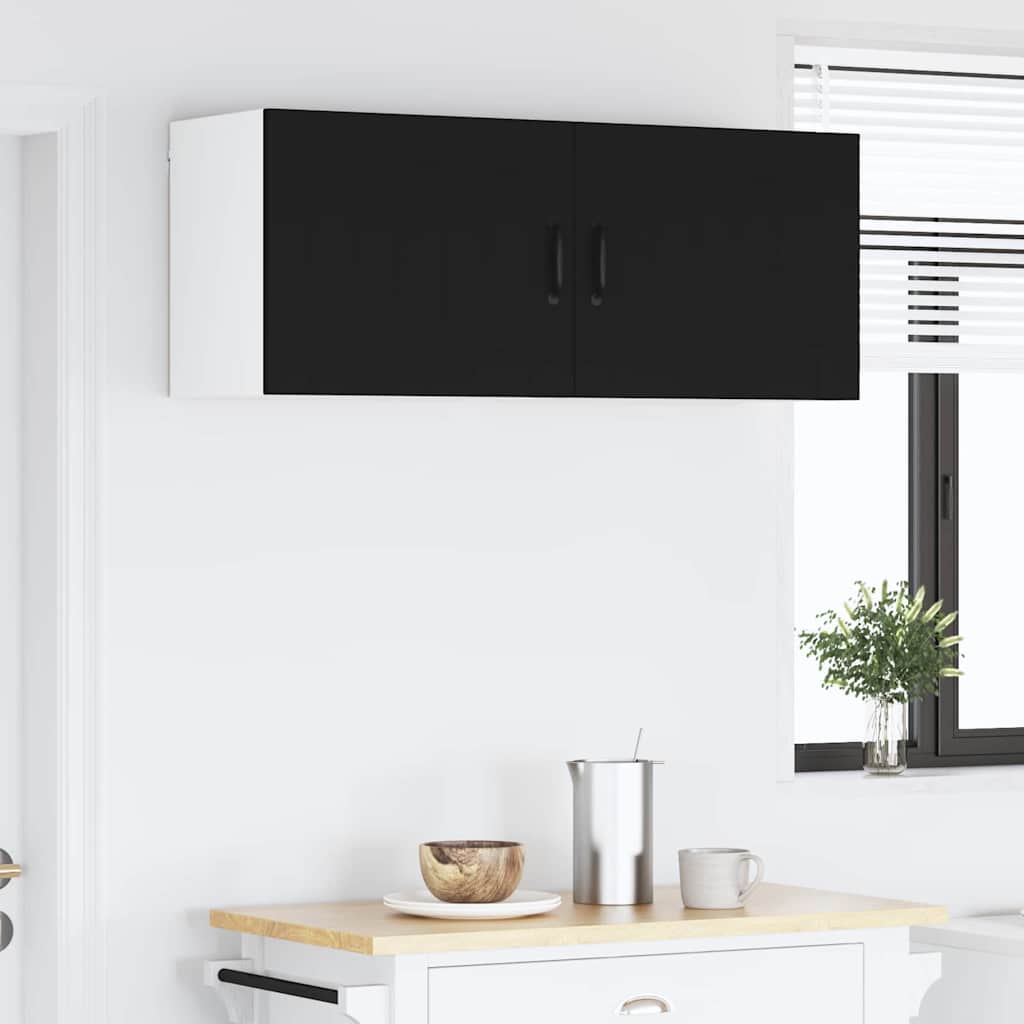 Veggskap LUCCA 2 pcs Svart 50 x 31 x 40 cm Konstruert tre