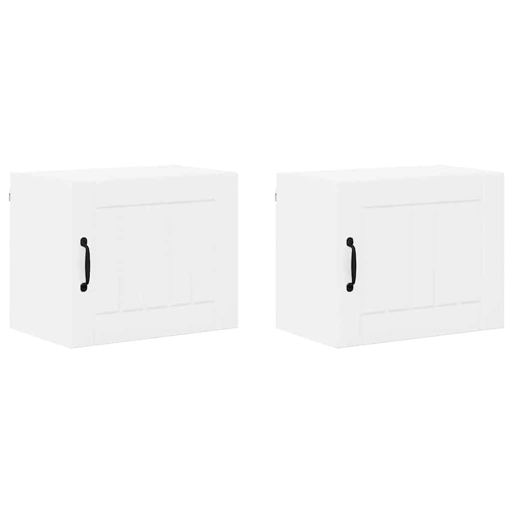 Veggskap LUCCA 2 pcs Høgglans hvit 50 x 31 x 40 cm