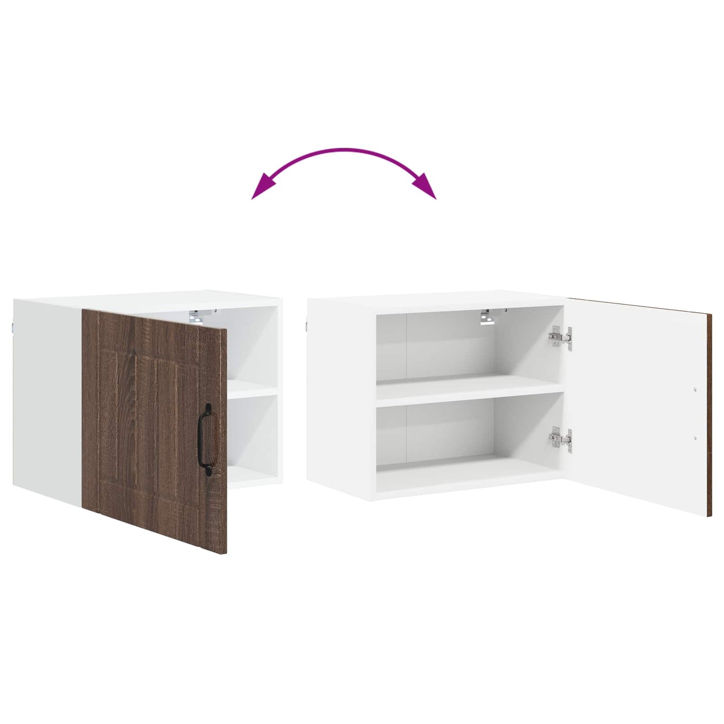 Veggskap LUCCA Brun eik 50 x 31 x 40 cm Konstruert tre
