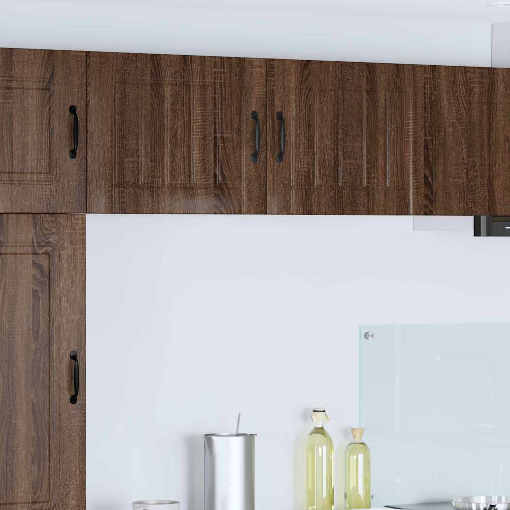 Veggskap LUCCA 2 pcs Brun eik 50 x 31 x 40 cm Konstruert tre