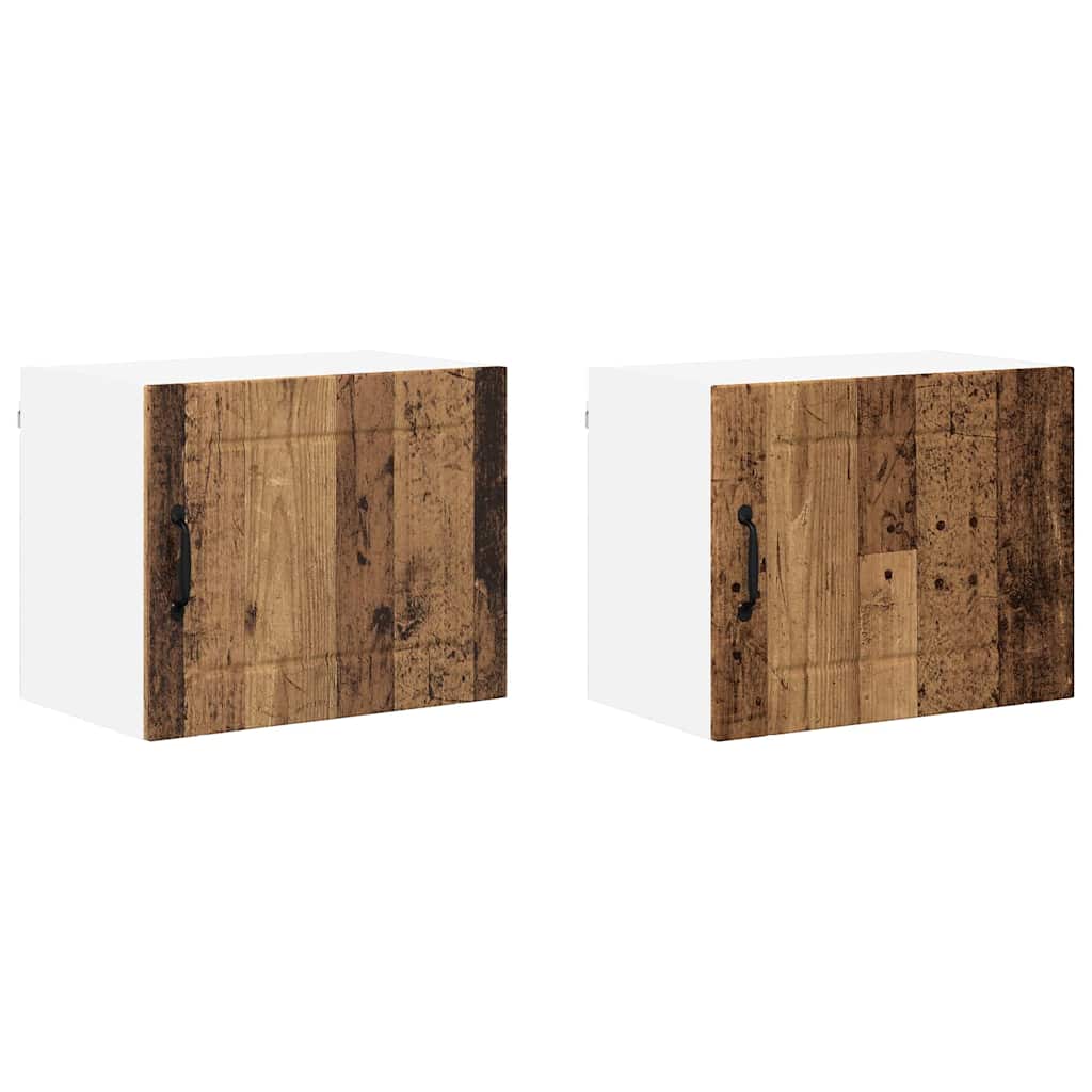 Veggskap LUCCA 2 pcs Gammelt tre 50 x 31 x 40 cm Konstruert tre