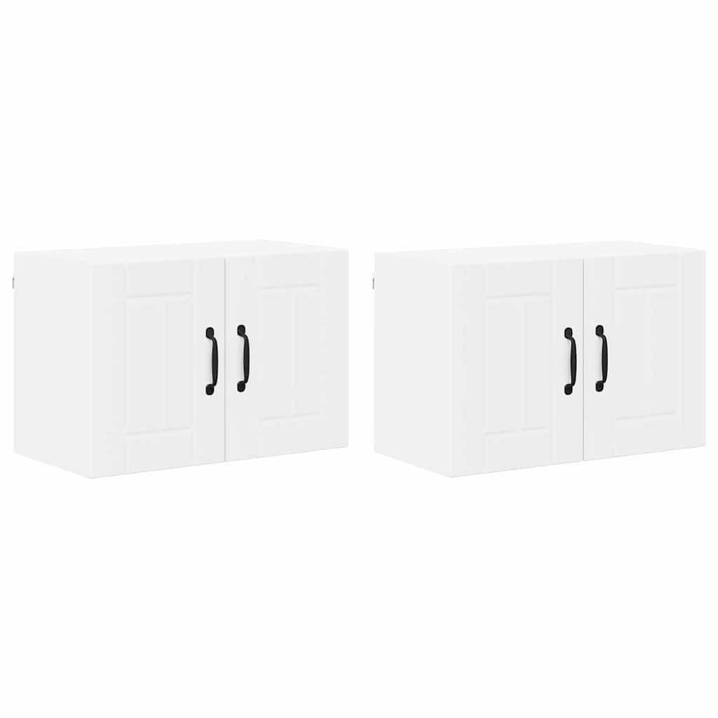 Veggskap LUCCA 2 pcs Hvit 60 x 31 x 40 cm Konstruert tre