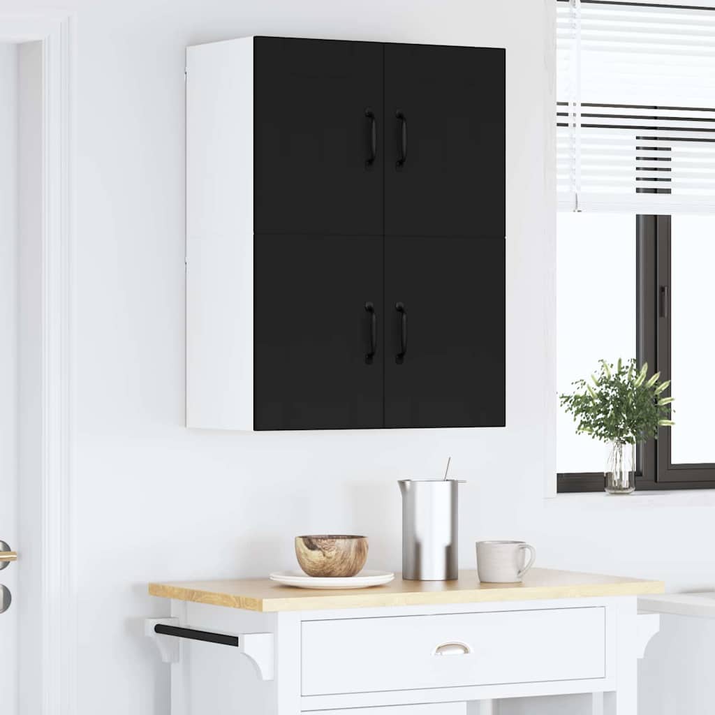 Veggskap LUCCA 2 pcs Svart 60 x 31 x 40 cm Konstruert tre