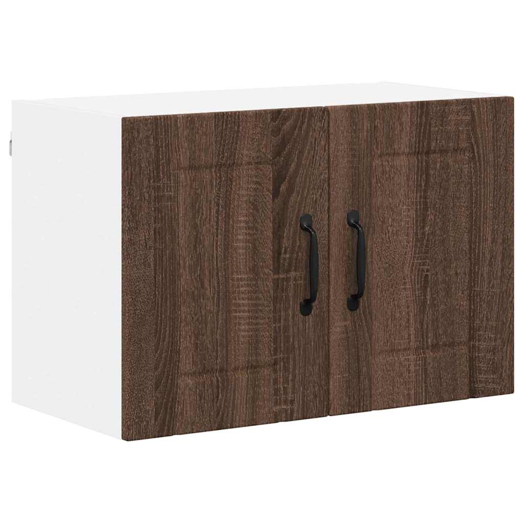 Veggskap LUCCA 2 pcs Brun eik 60 x 31 x 40 cm Konstruert tre
