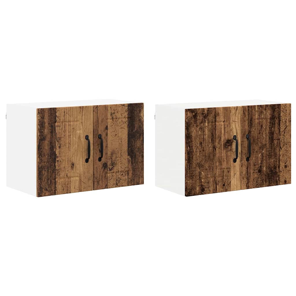 Veggskap LUCCA 2 pcs Gammelt tre 60 x 31 x 40 cm Konstruert tre