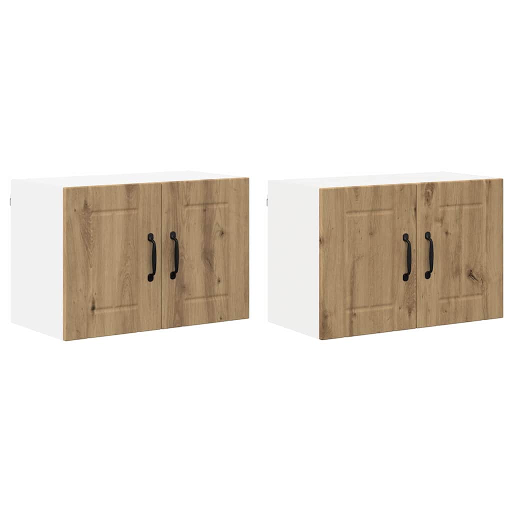 Veggskap LUCCA 2 pcs Artisan eik 60 x 31 x 40 cm Konstruert tre