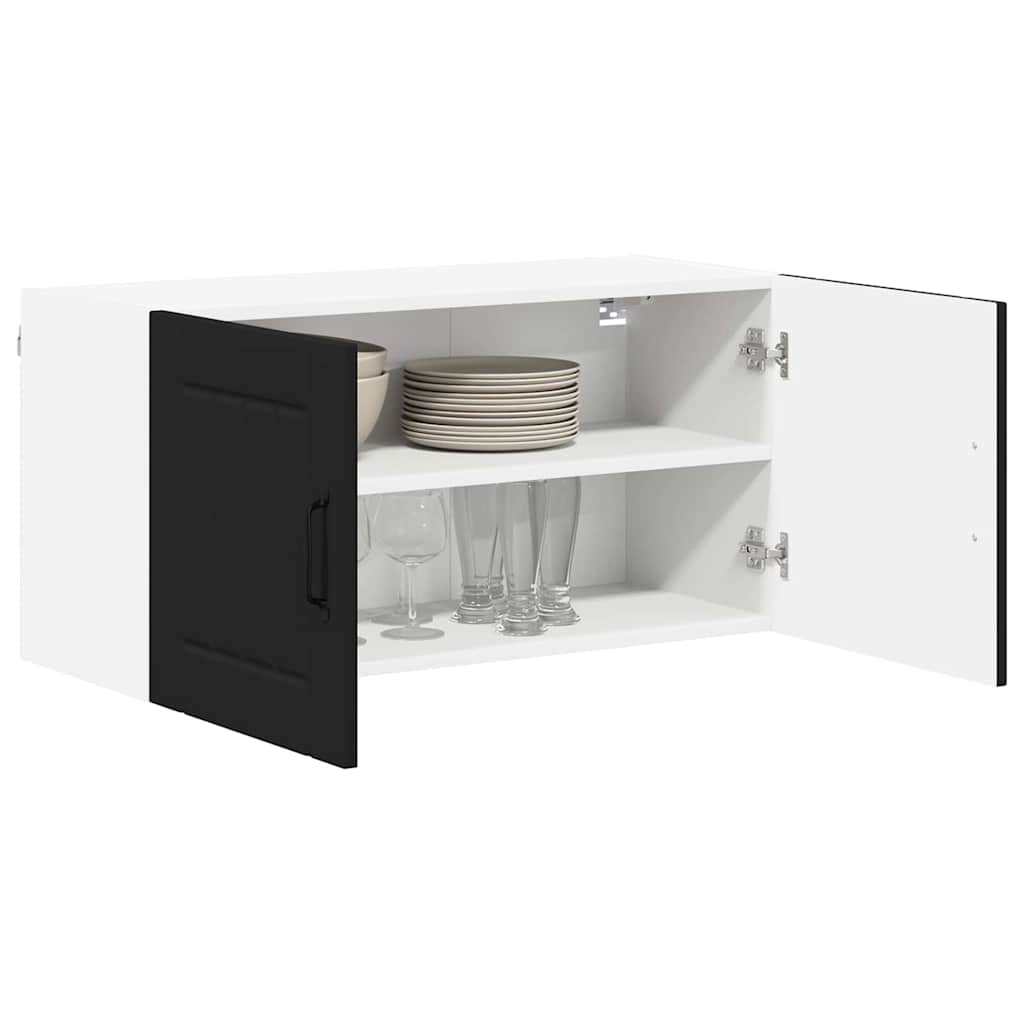 Veggskap LUCCA Svart 80 x 31 x 40 cm Konstruert tre