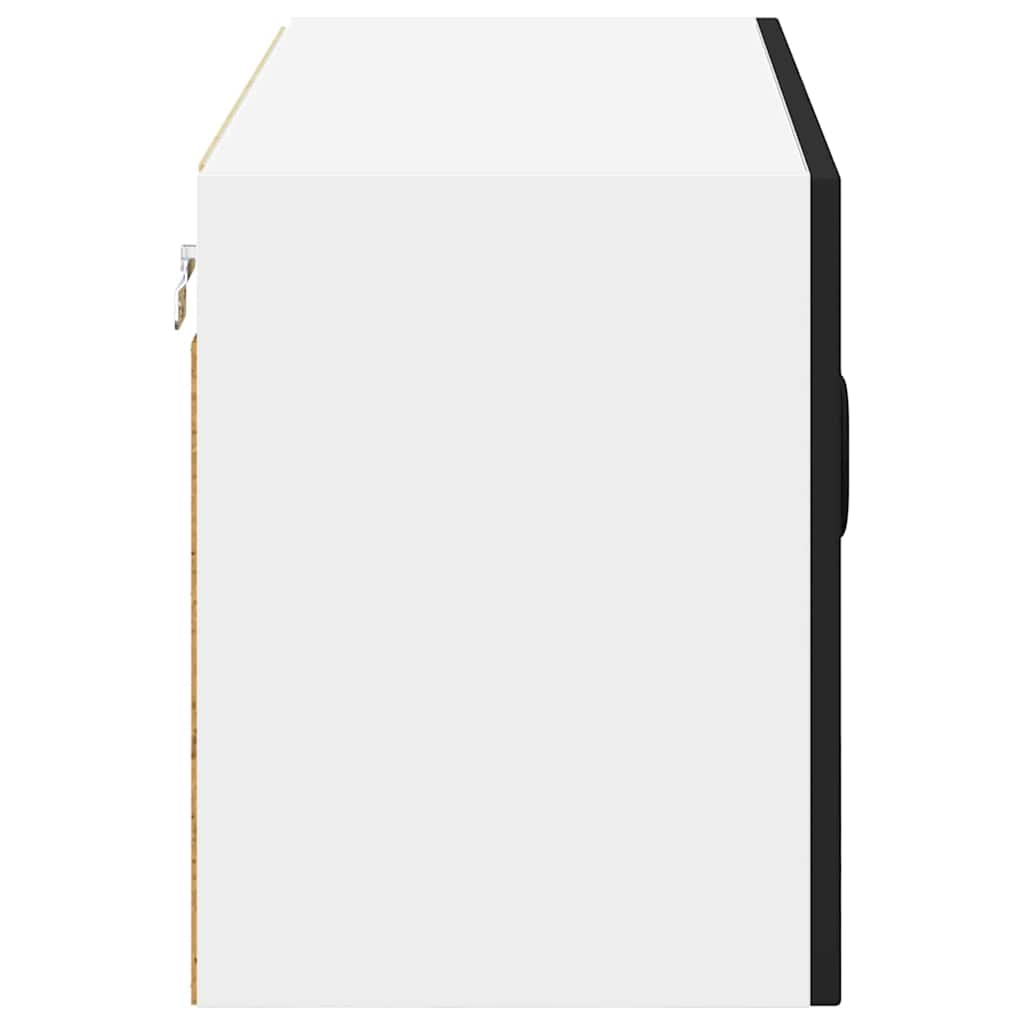 Kjøkken veggskap med hylle Svart 80 x 31 x 40 cm Konstruert tre