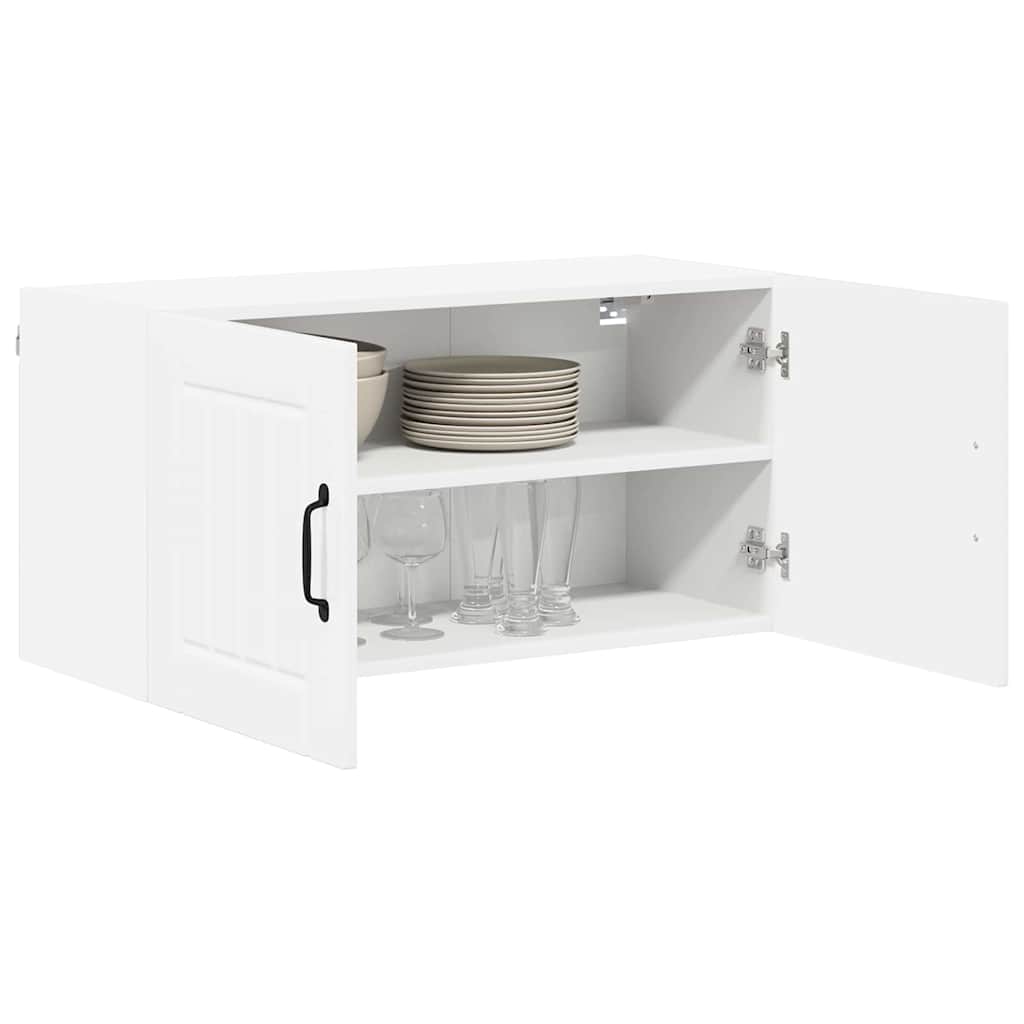 Veggskap LUCCA Høgglans hvit 80 x 31 x 40 cm Konstruert tre