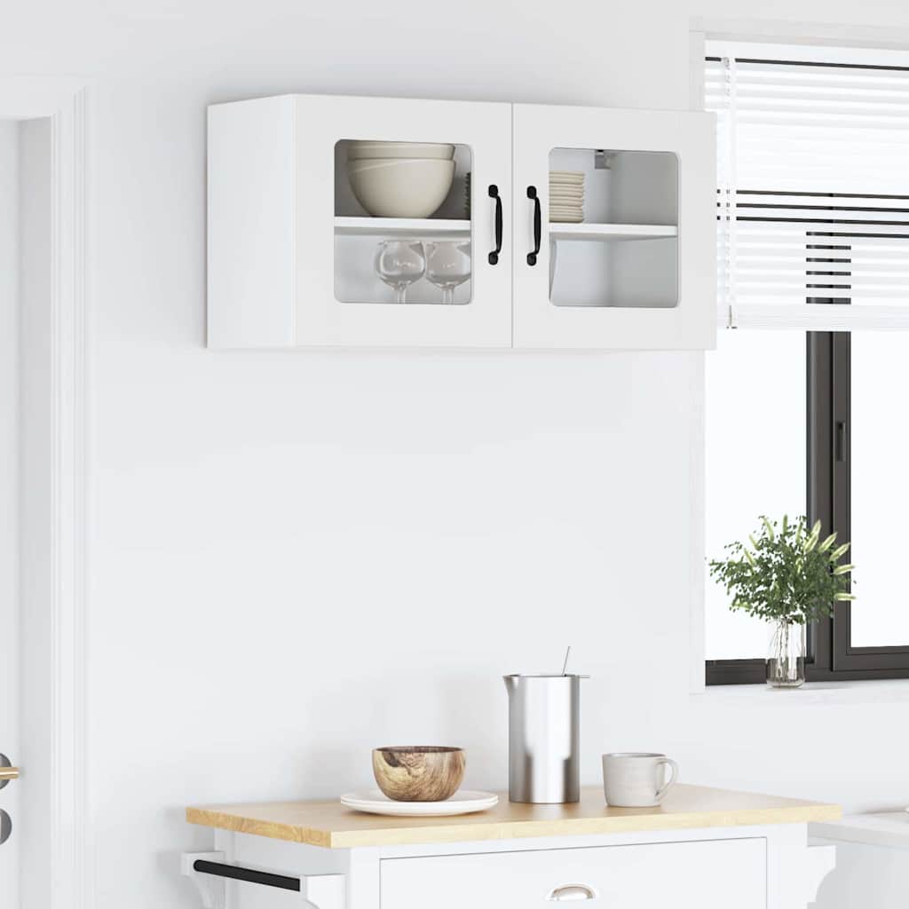 Vegghylle LUCCA Hvit 80 x 31 x 40 cm Konstruert tre