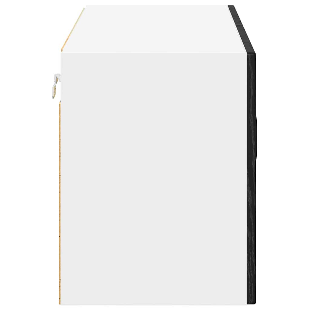 Vegghylle LUCCA Svart eik 80 x 31 x 40 cm Konstruert tre