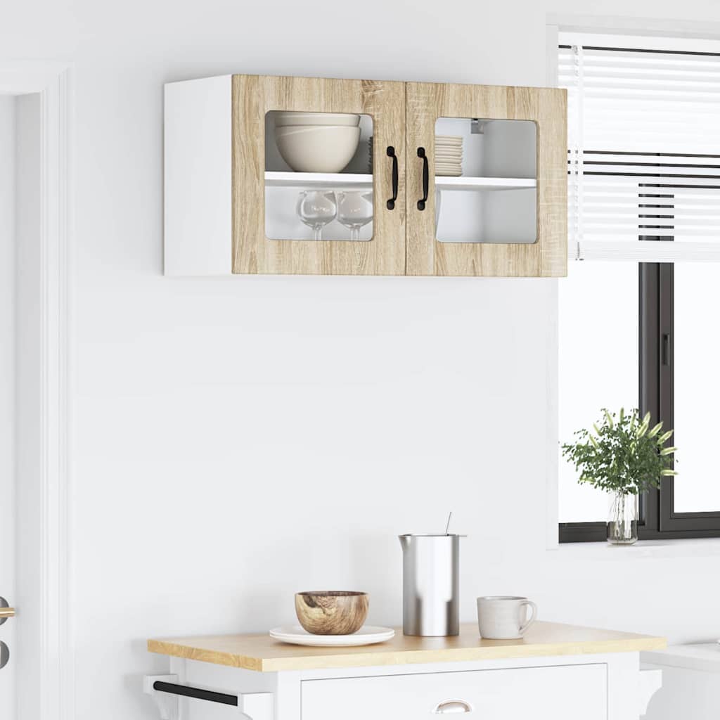 Vegghylle LUCCA Sonoma eik 80 x 31 x 40 cm Konstruert tre