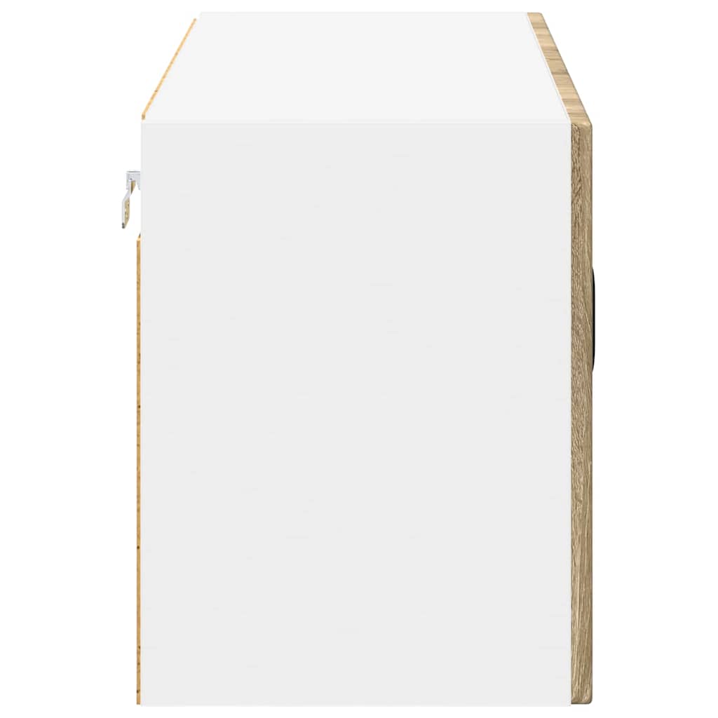 Vegghylle LUCCA Sonoma eik 80 x 31 x 40 cm Konstruert tre