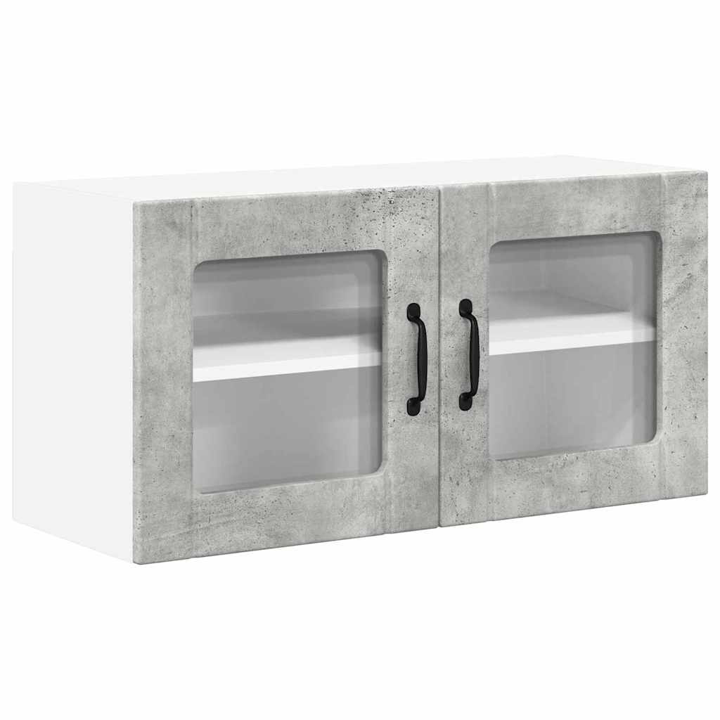 Vegghylle LUCCA Betonggrå 80 x 31 x 40 cm Konstruert tre