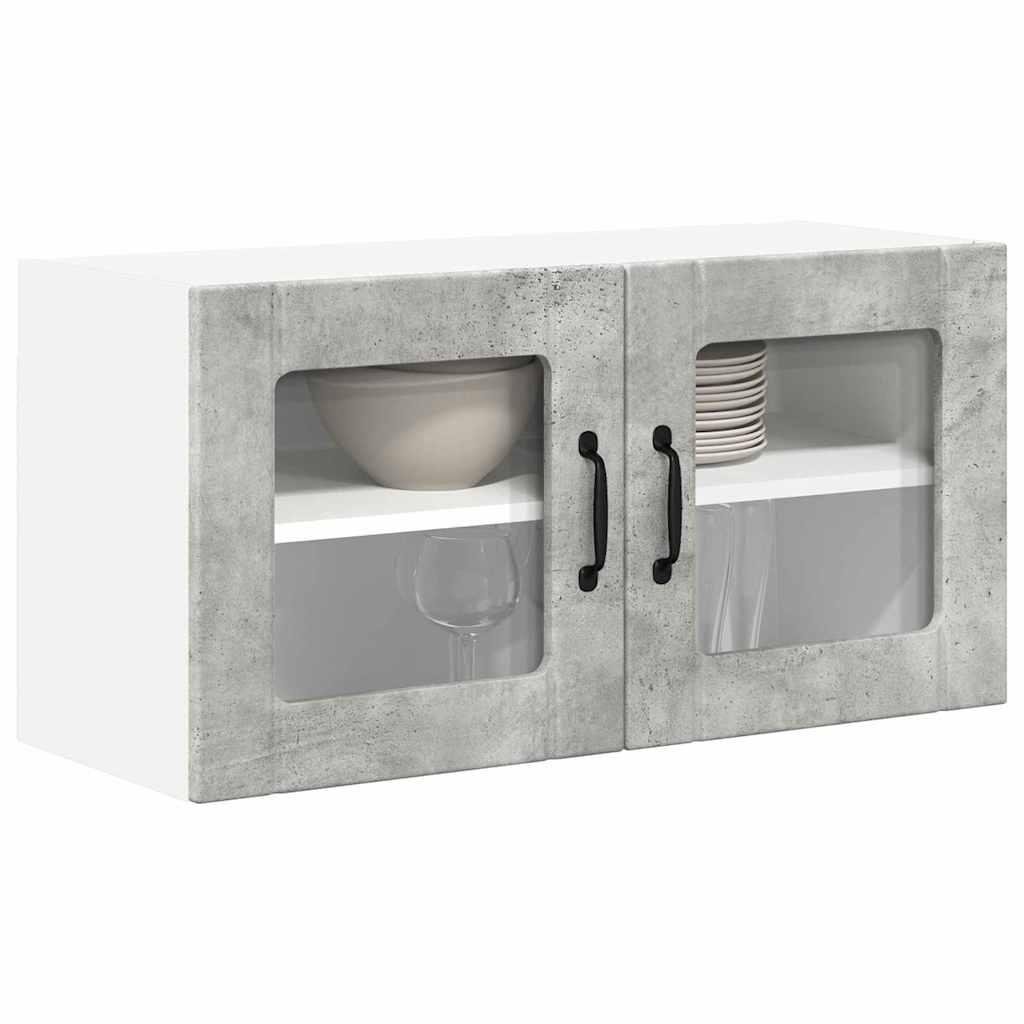Vegghylle LUCCA Betonggrå 80 x 31 x 40 cm Konstruert tre