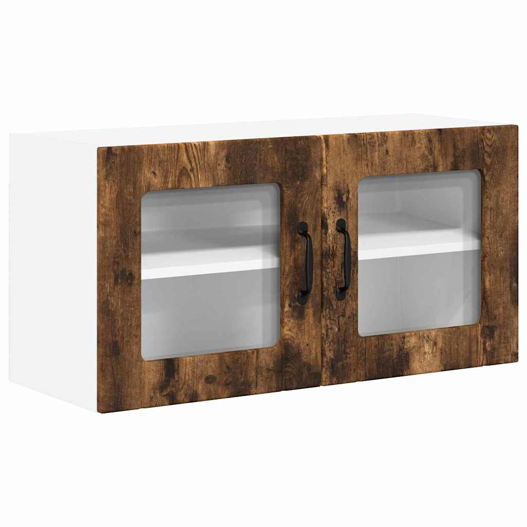 Vegghylle LUCCA Røkt Eik 80 x 31 x 40 cm Konstruert tre