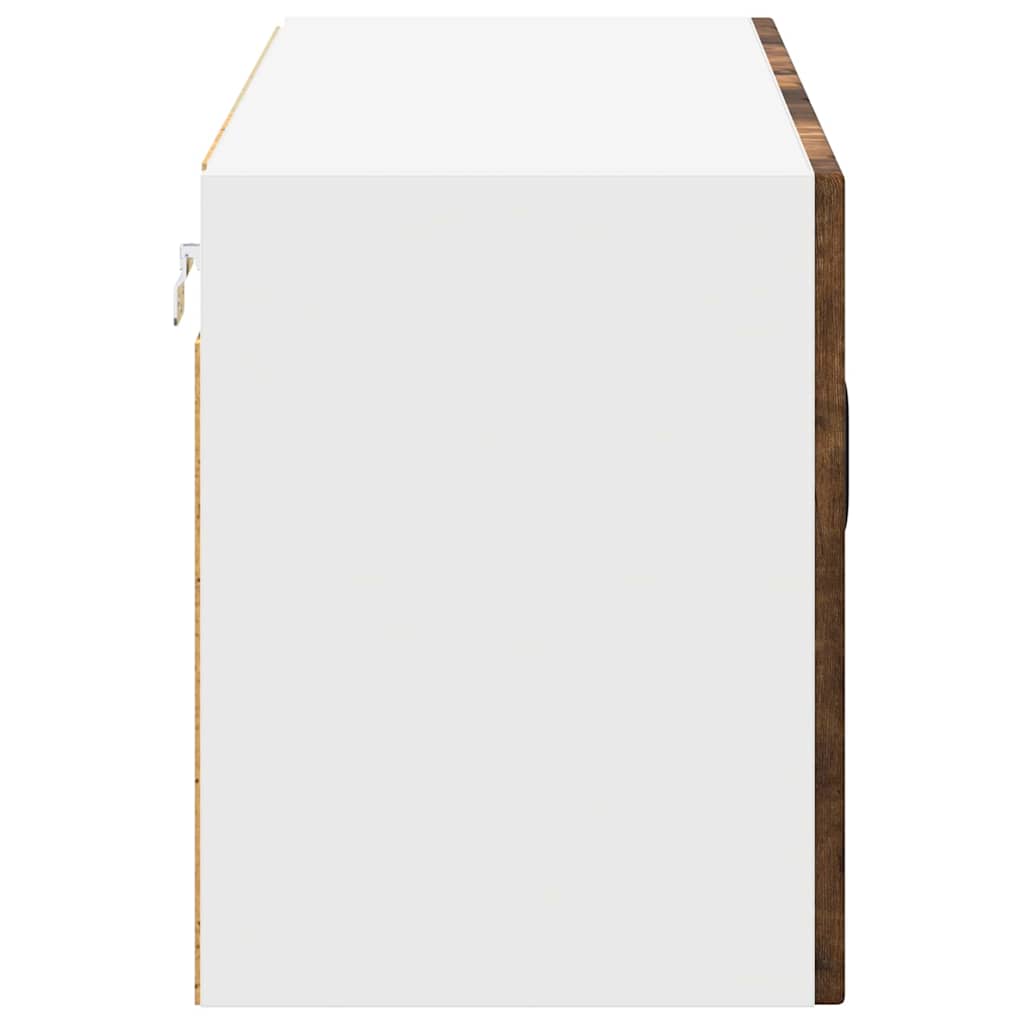 Vegghylle LUCCA Røkt Eik 80 x 31 x 40 cm Konstruert tre