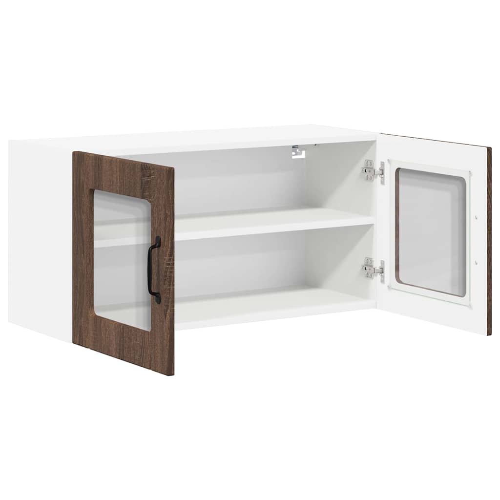 Vegghylle LUCCA Brun eik 80 x 31 x 40 cm Konstruert tre