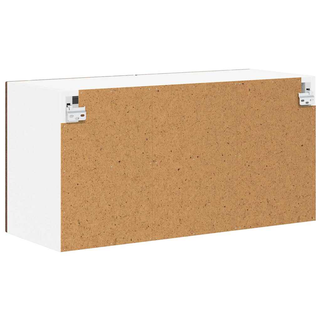 Vegghylle LUCCA Brun eik 80 x 31 x 40 cm Konstruert tre